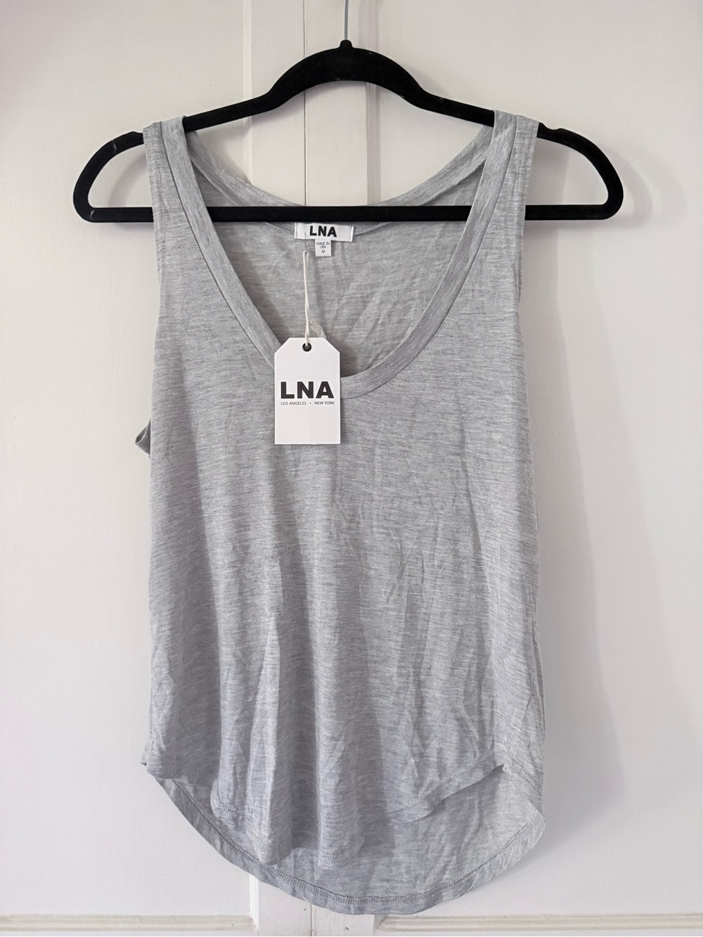 LNA Light Gray Scoop Neck Tank NWT